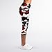 Women's Red Snow Camouflage Capri Leggings | Winter Print Fashion Pants | Outdoor Active Wear | Stylish Camo Leggings for Women | Trendy Workout Tights