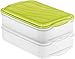 Produktbild Rotho Rondo 2-teilige Vorratsdose 2x 1.35l mit Deckel, Kunststoff (PP) BPA-frei, grün, 2 x 1.35l (23.5 x 15.5 x 11.0 cm)