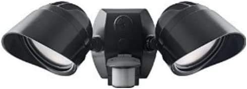 LED RAB SMSBULLET2X12YA - Proyector ajustable con sensor de movimiento de detección de 180 grados (bronce, 3000 K)