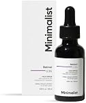 Minimalist 0.3% Retinol Serum For Anti Aging | Night Face Serum With Squalane Base & Coenzyme Q10 To Reduce Fine Lines & Wrinkles | For Women & Men | 1 Fl Oz / 30 ml