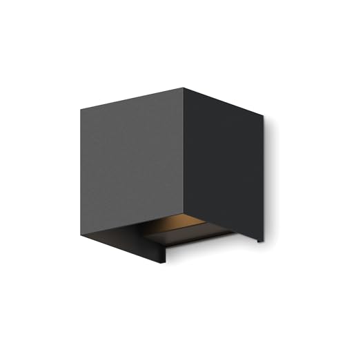 Applique Murale LED Kubus Éclairage Extérieur Étanche Noir Luminaire 7W Calex
