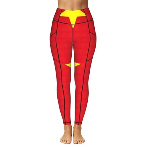Leggings de moda con estampado de bandera de Vietnam y alta compresión 2