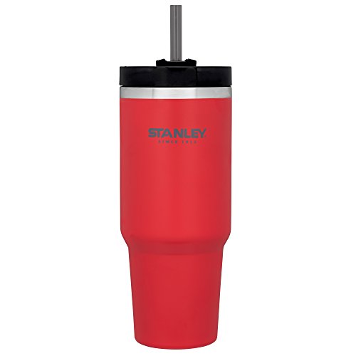 Stanley Adventure Reusable Vacuum Quencher Tumbler with Straw, Leak Proof Lid, Insulated Cup, Maintains Heat for 5.5 Hours, Cold for 9 Hours, and Ice for 40 Hours - 40oz