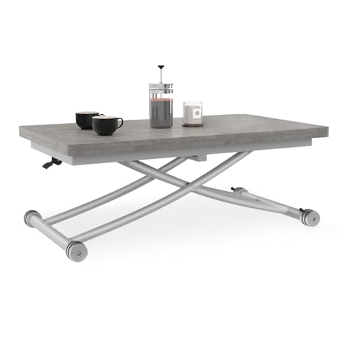 IDMarket - Mesa de centro extensible, elevable, rectangular, Urbana, tapa de...