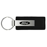Ford Logo Black Leather Key Chain