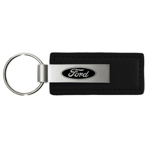 AU-TOMOTIVE GOLD, INC. Officially Licensed Leather Key Chain for Ford (Black)
