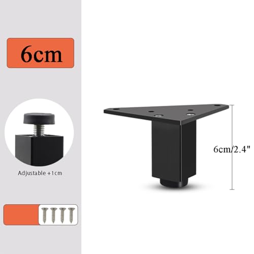 Patas de muebles ajustables con base de goma antirrayas para proteger suelos 3