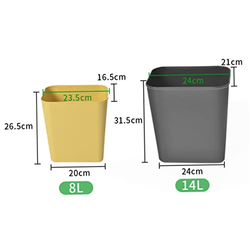 Caneca de basura cuadrada Happyyami de plástico sin tapa 2 piezas miniatura 4