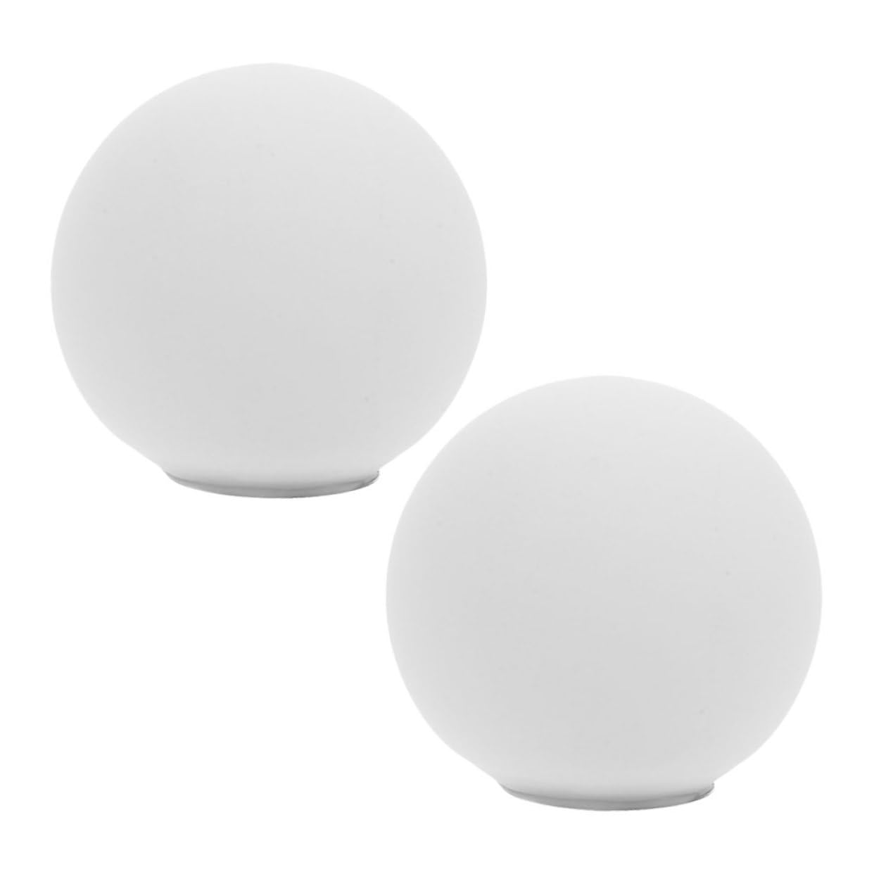 UKCOCO Glass Globe Lamp Shade Replacement G9 Metal Screw Base 2pcs with Frosted White Glass Stylish Round Ball Design Alleviating Eye Versatile Use for Indoor Spaces and Dining Rooms