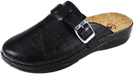 APREGGIO Damen Hausschuhe – Schuhwerkfür Damen – Damen Clogs High Heel Schuhe – Pantoletten – Schwarz – 41