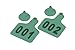 Pack of 100 Cattle Ear Tag with Words from 001 to 100