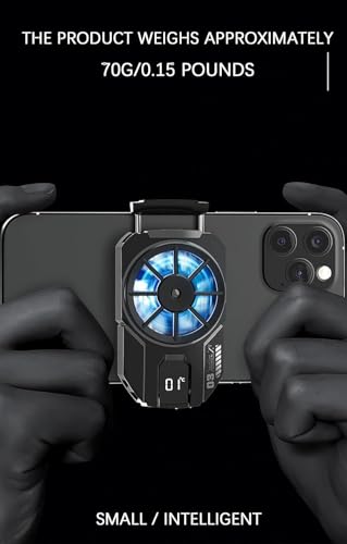 Image of BKN Fast Ultra Cooling Mobile AC Fan Radiator | X Memo DLA3 Mobile Cooling Fan Radiator with LED Temp Display Compatible with iOS /Android for Gaming /Streaming /Recording
