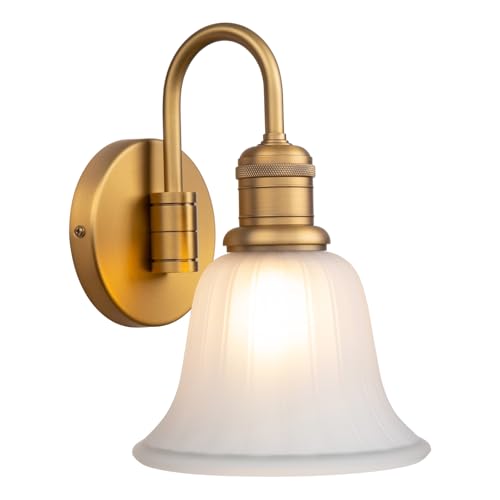 Illuminazione moderna per applique da parete retrò: Esclusivo portalampada a collo d'oca in metallo con un design del paralume in vetro bianco, materiale di alta qualità e artigianato fatto a mano, che rende ognuno davvero speciale. L'applique sarà una decorazione d'arte perfetta per il tuo spazio domestico