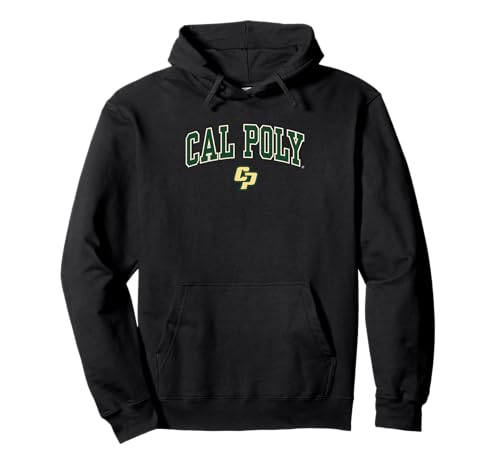 Cal Poly Mustangs Arch Over Logo Officially Licensed Pullover Hoodie