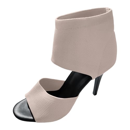 Sandales décontractées pour femme en tissu respirant à talon fin