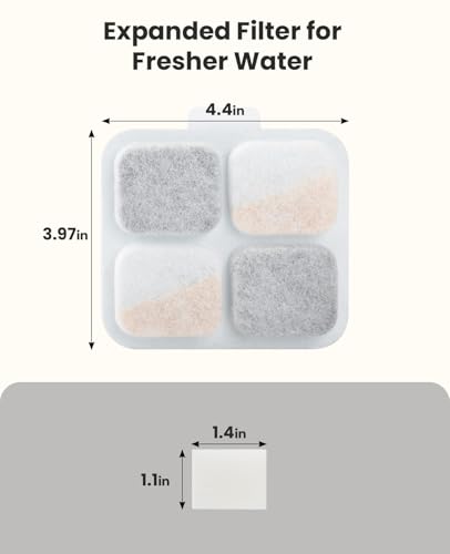 Image of oneisall 8Set Filters for for PW07SAU 10L /2.64Gal Stainless Steel Dog Water Fountain