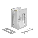 Richelieu Hardware 1701CPSBC Onward Pocket Door Pull, Privacy Lock, 3 1/4 in (82 mm), Rectangular, Chrome