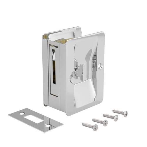 Image of Richelieu | Onward Privacy Lock Pocket Door Pull, Rectangular, Chrome
