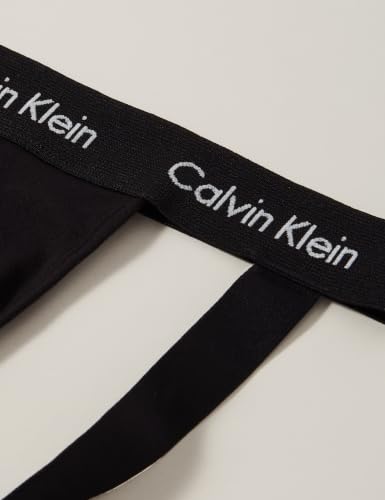 Calvin Klein Herren Jock Strap Sportunterwäsche Stretch Baumwolle 3er Pack, Blau (Black W Plein Air Logo/Black W Po), L – Ansicht 2