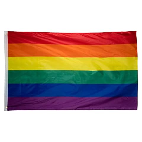 Storm&Lighthouse Rainbow Gay Pride LGBTQ+ Flag 5ft x 3ft with Eyelets Pride Accessories Gay Pride Banner for Party Parades, Carnivals, Festival Decorations and Celebrations Cover