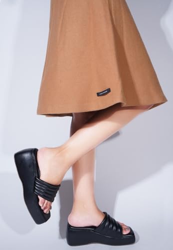 Image of TRYME Platform Heels Sandals Light Weight Comfortable & Trendy Wedges Heels for Girls & Women