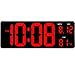 DreamSky 14.5 Inches Extra Large LED Digital Clock with Date Indoor Temperature Display, Oversized Desk Office Wall Clock with Fold Out Stand, Large Number Display, Auto DST Time Change