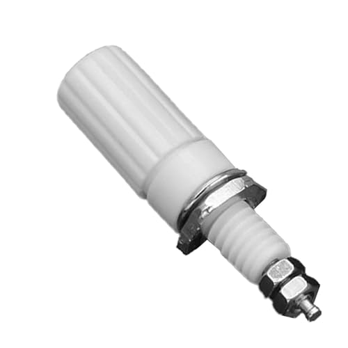 Conector de poste de conexión de 4 mm con conector tipo banana blanco en pack de 2 piezas 2