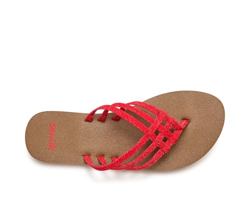 Sanuk Yoga Sandy II Sparkle | Flip Flops for Women | Yoga Sandals For Women | Women's Beach Sandals | Memory Foam Footbed4