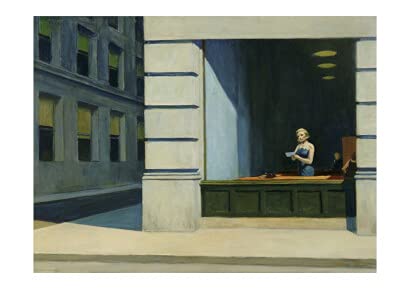 Affiche Edward Hopper New York Office grand format mat sans cadre pour decoration murale salon