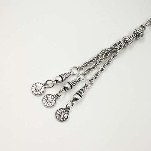 Miniatura 3 de Tasbih - Cuentas de oración musulmana de piedra turquesa verde, accesorios turcos (0.315 in x 45 cuentas)