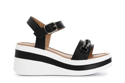 Cafè Noir C1XO4000 Escarpins en Cuir Noir pour Femme