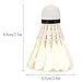 Chiffonade White/Brown Faux Feather Badminton Shuttlecocks – Lightweight Training Sport Badminton Balls with Foam Head for Training,Consistent Flight(White)