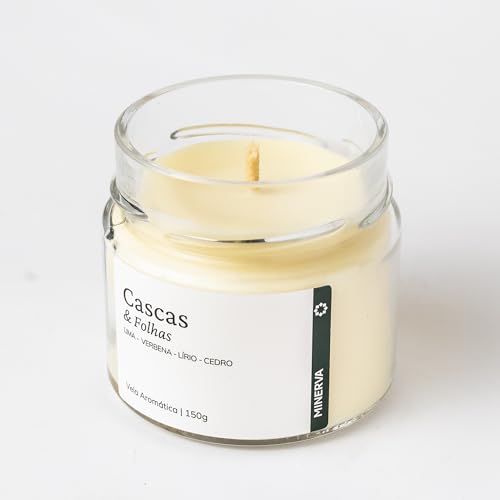 Vela Aromatica Perfumada Aroma de CASCAS & FOLHAS 145g - MINERVA CANDLES