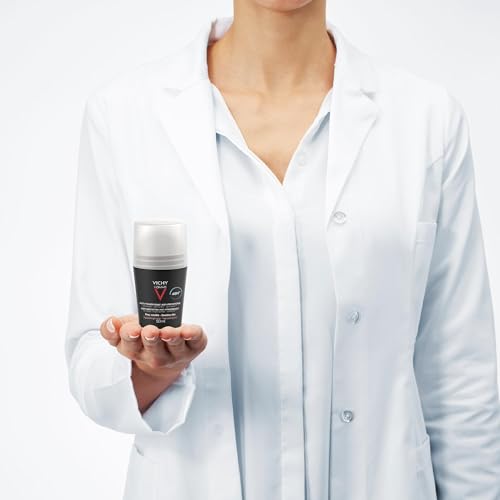 Vichy - Déodorant Homme Anti-Transpirant et Irritations 48h Roll-On - Déodorant et Anti-Transpirant Aisselles - Avec 15 Minéraux Essentiels - N'irrite pas la Peau - Pour Peaux Sensibles (Lot de 2)