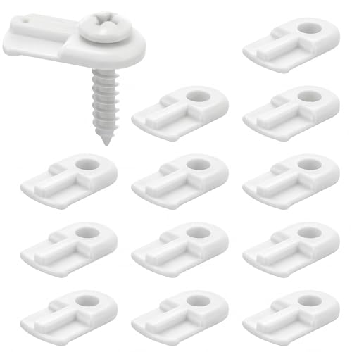 Blulu 12 Pack 13/16 x 1/2 in Flush Window Screen Clip White Retainer Clip