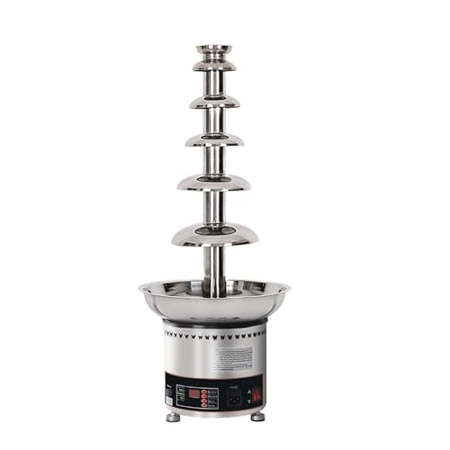 LYJIANGXIN Fontaine à Chocolat 300w, 4/5/6 éTages avec Machine Chauffante, Grandes Capacité Et éLéMents Amovibles, ContrôLe De TempéRature - pour FêTes, Mariages, Etc