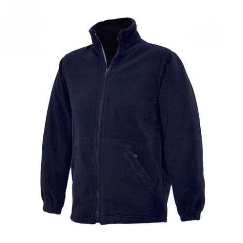 Full Zip Fleece Unisex Childrens Classic Jacket - Comfort and Warm, 100% Polyester Super Anti Pill Micro Fleece | Full-Zip Front Girls Boys (UK, Age, 6 Years, Regular, Kids, Navy)