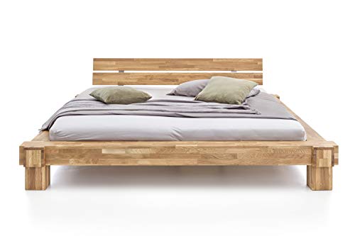 Massivholzbett Woodlive Kavas aus Wild-Eiche 200×200 cm