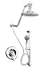Atlantis 7 Brushed Nickel Rain Shower System with Valve and Trim