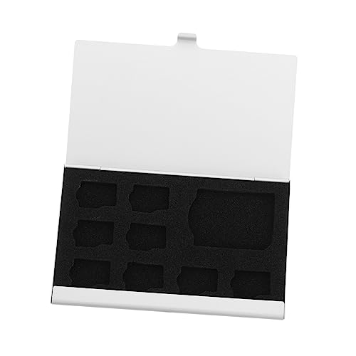 Gatuida 3pcs Aluminum Alloy Slot Memory Card Storage Box -Static Organizer for Cards Compact Design for Easy Portability and