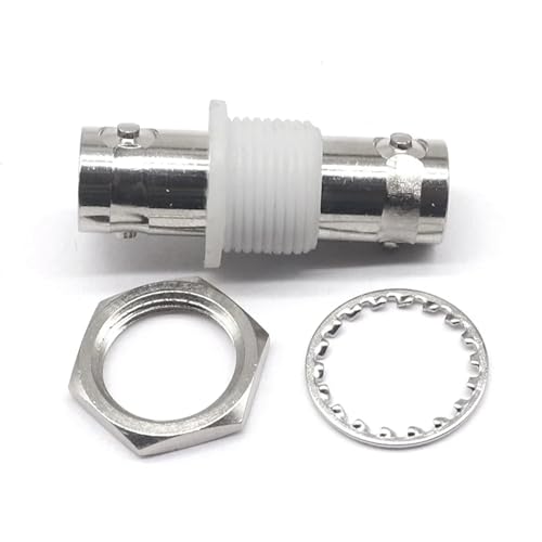 Conector BNC hembra a hembra de cobre de alta pureza con tuerca de fijación recta, 10 uds 7