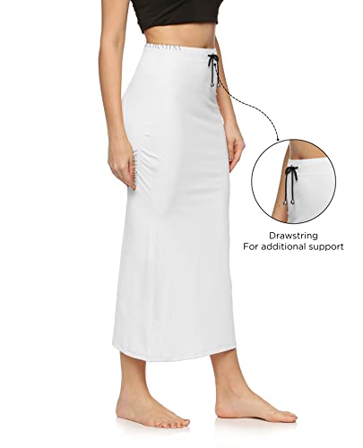 Image of ZORNITSA Lycra Saree Shapewear Petticoat for Women, Cotton Blend Stretchable Saree Petticoat, Shape wear Dress for Saree, Skirts for Women