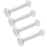 4pc 16g Labret Retainer 8mm Clear Plastic Studs Flexible Bioplast Mole Piercing Jewelry