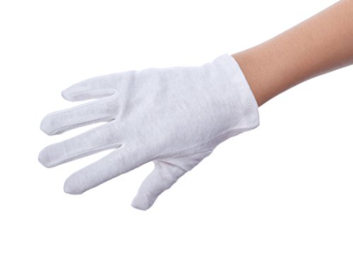 Drum Major Childrens White Cotton Gloves (White, 13-16)2