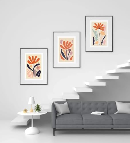 Affiches abstraites de marché aux fleurs toile 60x110 cm sans cadre pour salon
