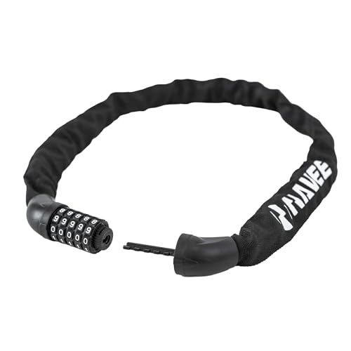 NAVEE Password Chain Lock for Bike, Scooter, Motorcycle, Door & Gate, 5 Digit Combination High Security Anti Theft, Black
