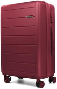 VOYAN Maleta Mediana Expandible 58x40x24 SDR Granate, Trolley de ...