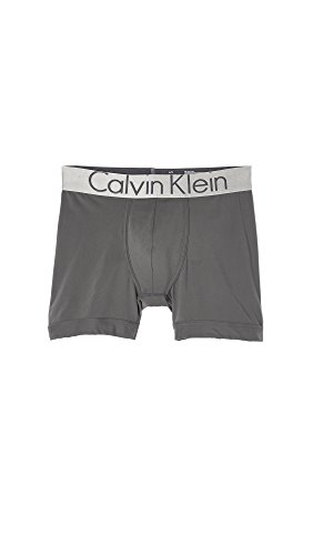 Calvin Klein Underwear Men's Steel Micro Boxer Briefs, Mink, Grey, Medium