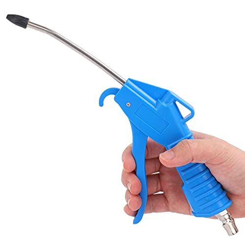 Air Blow Gun, Rubber Guard Bent Air Flow Nozzle, Pneumatic Air Compressor Accessories Dust Cleaning Tool, Industrial Household Air Blower Gun With Tip Quick Connector, High Pressure Dust Removal #TOP11