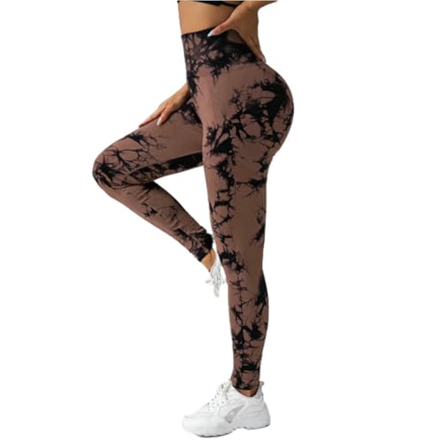 ZERAOKE Women Quick Dry Soft Breathable Seamless High Stretch Yoga Pants Women’S Workout Running Leggings/Athletic Pant-Coffee-L
